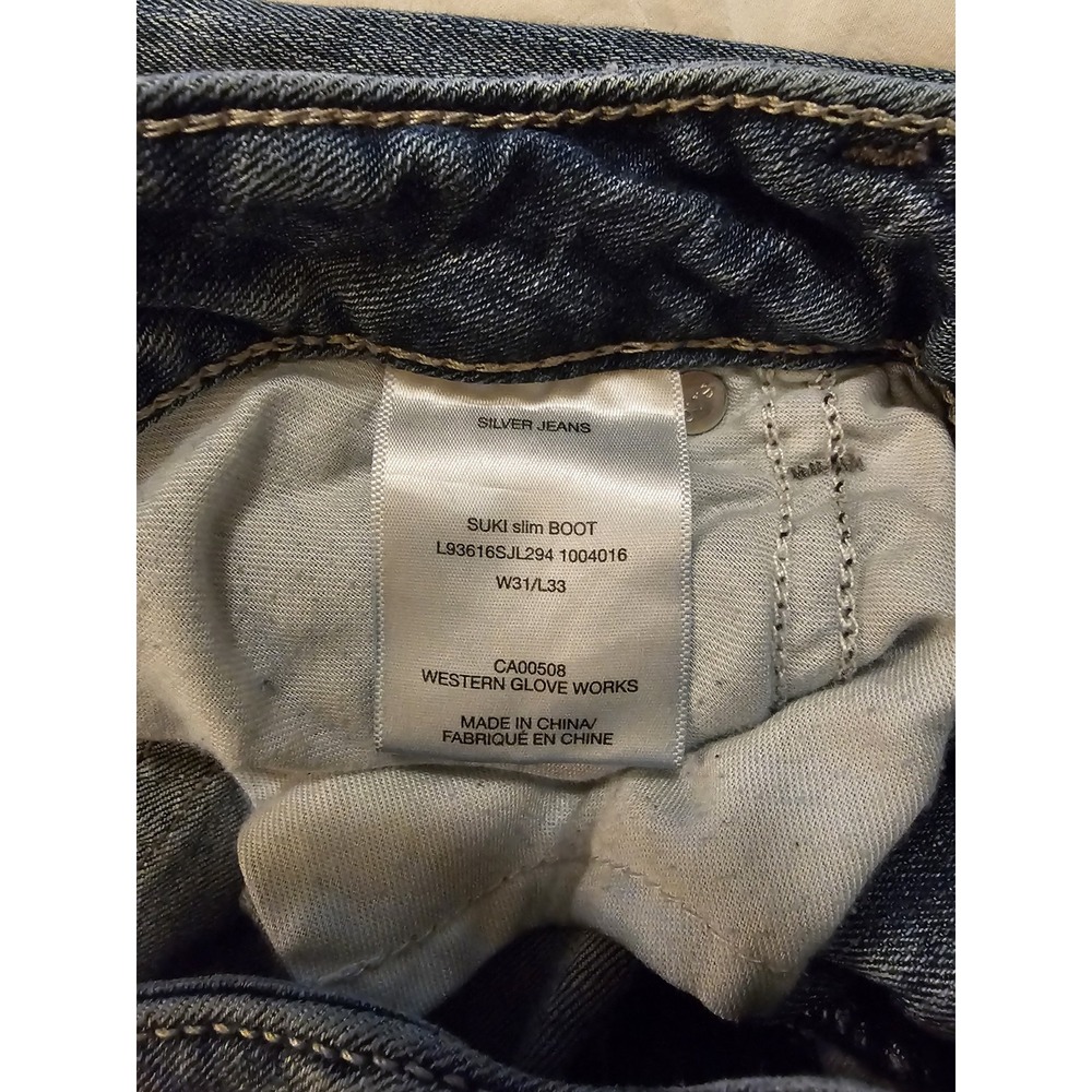 Silver Jeans Co Suki Slim Boot Jeans Women's W31 Dark Wash - Picture 7 of 9